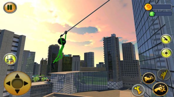 绿火柴人绳索英雄游戏下载安装 v1.0 安卓版