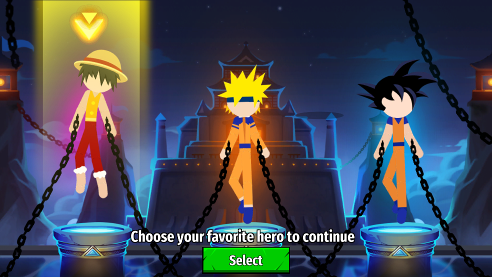 火柴人海贼王格斗英文版(Stickman Heroes) v5.0 最新版