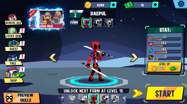 火柴人超级英雄战争最新版(Stickman Superhero) v0.2.8 安卓版