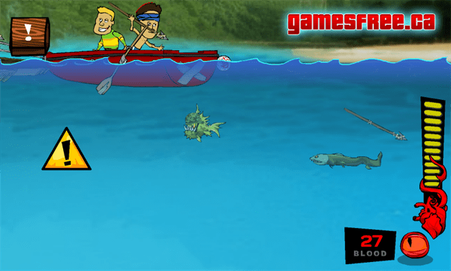 恐怖食人鱼失落小岛小游戏