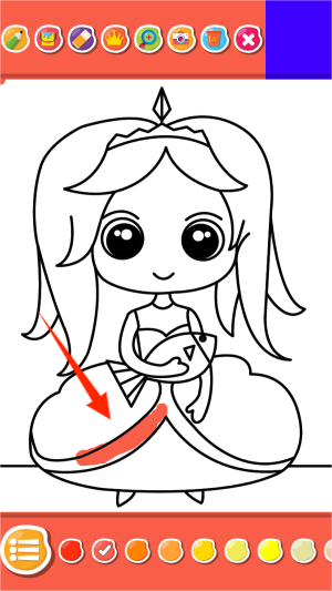 公主涂色填色游戏下载